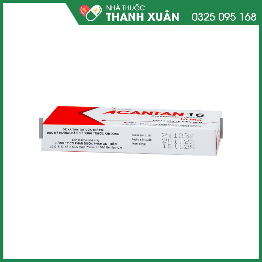 Acantan 16 thuốc điều trị tăng huyết áp